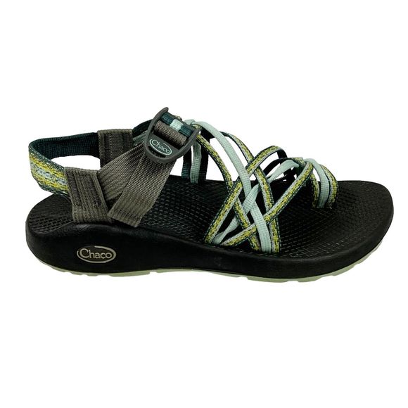 Chaco ZX3 Classic Sport Sandals Toe Loop Triple Strap Mint Green Womens 7 - Picture 2 of 8